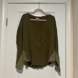 3 FOR $20 | Dress Up Gauze Henley